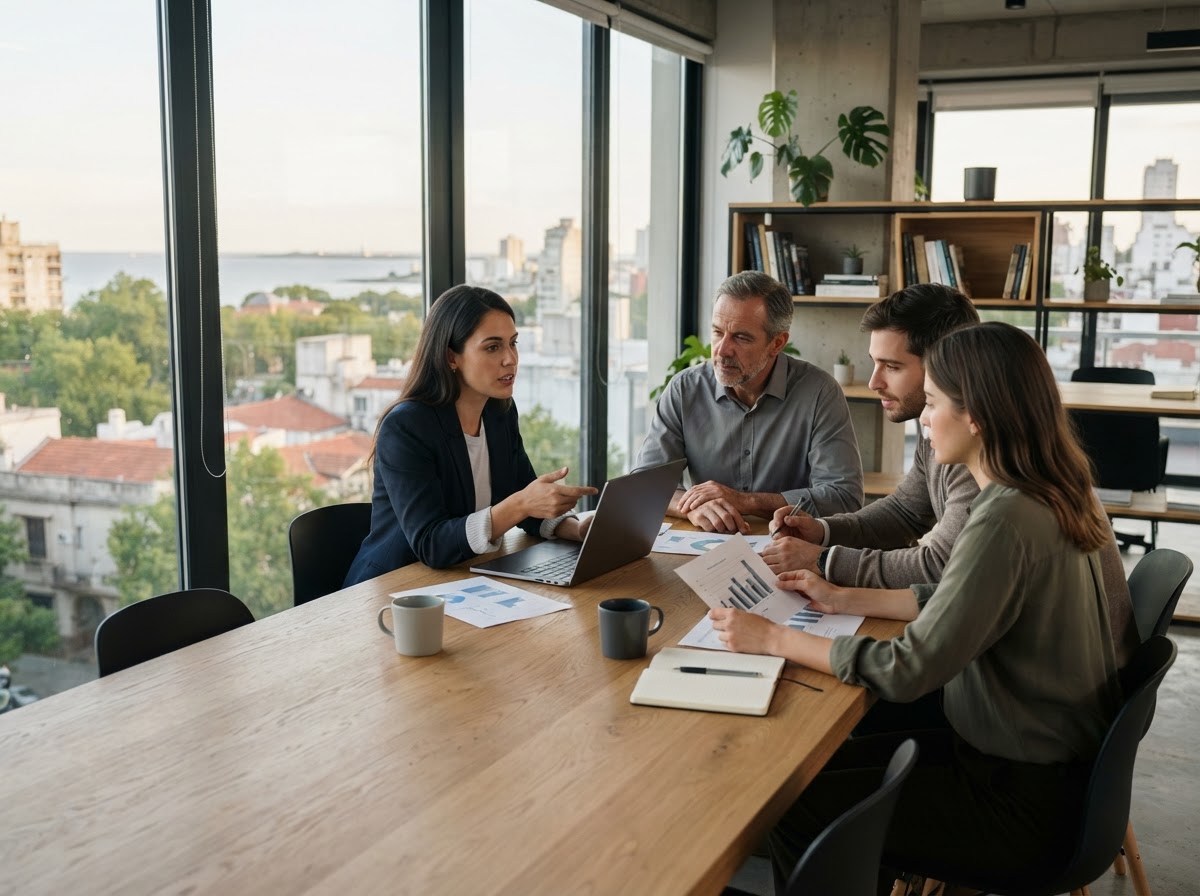 Faroneza Global: equipo revisando modelos de datos y parámetros de análisis